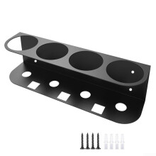 Wall Mounted Metal Spray Can and Bottle Holder Rack Organizer Three Square Holes Space Saving Storage Rust Resistant