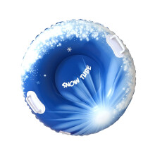 Outdoor Inflatable Snow Tube Sledge Blue 80x80x25cm For Family Winter Backyards And Beaches