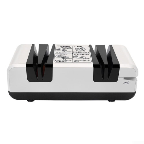 Automatic Compact Sharpener For Kitchen Knives, White, Small Footprint, Compact Knife Sharpener