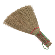 Natural Straw Hand Broom with Handle for Indoor Cleaning Dense Miscanthus Bristle