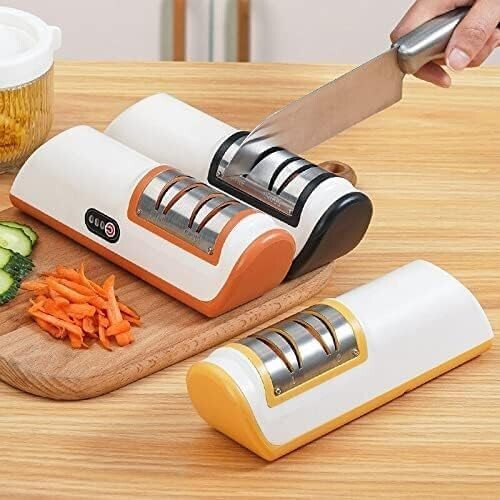 Knife Sharpener USB Rechargeable Electric Knife Sharpener Professional Stone Automatic Grinder Kitchen 2