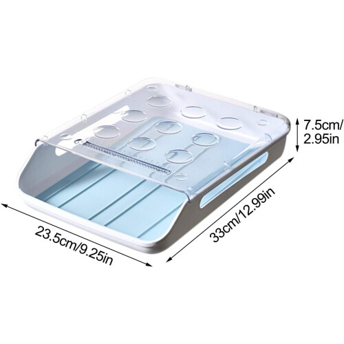 Egg Storage Box Fridge Drawer Organizer, SpaceSaving Egg Container For Pantry, Freezer And Worktops, Plastic 2
