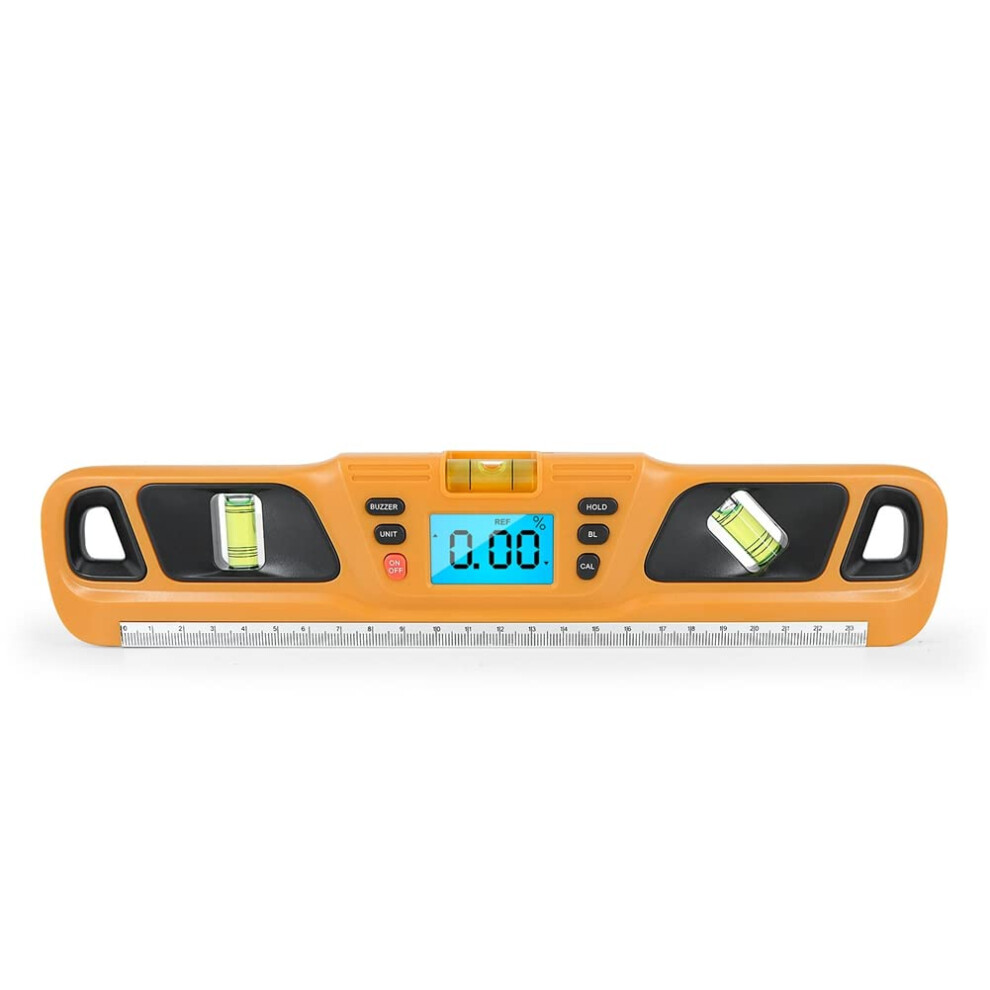 Digital Spirit Level Inclinometer Model 200 Horizontal Electronic Inclinometer Protractor Yellow 9426802671063