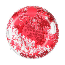 Inflatable PVC Snow Tube For Outdoor Winter Sledding Thickened Material Round Design With Handles Heavy Duty