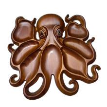Wooden Charcuterie Serving Tray 7Compartment Animal Shape 27 X 26 X 3.3 Cm For Cheese Meats Fruits Cookies Chips