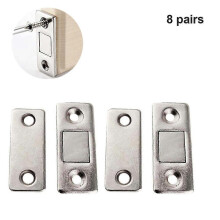 (As show, One size) 8 Pcs Ultra-Thin Invisible Magnetic Door Stoppers, Drawer Magnet Catch-469