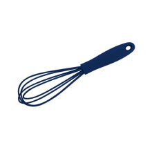 Silicone Whisk Blue NonScratch Easy Grip MultiUse Cooking Whisk 17cm Easy Clean with Hook