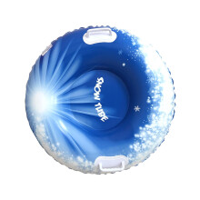 Outdoor Inflatable Snow Tube, 80x80x25 cm, MultiRider Comfort, Blue Snow Sledge, HeavyDuty Family Winter Sledge