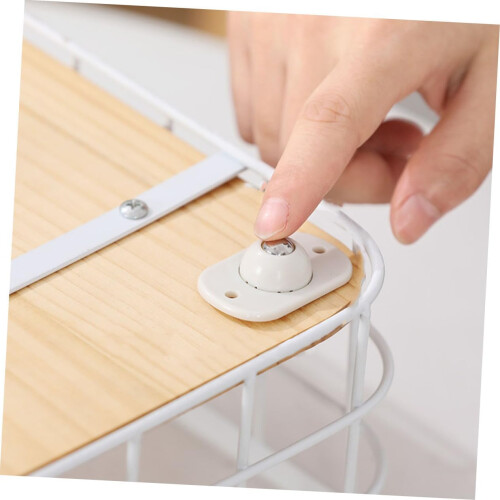 8pcs Adhesive Caster Wheels Smooth Rolling Easy Install for Storage Boxes Cabinets Trash Cans White 2