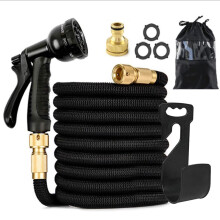 Expandable Garden Hose, Durable ThreeLayer Latex Core Hose, Portable Garden Watering Hose with 8Mode Sprayer for Indoor and Outdoor Cleaning (30m)