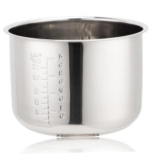 5L Stainless Steel Rice Cooker Inner Pot with Measurement Scale, Universal Replacement Bowl