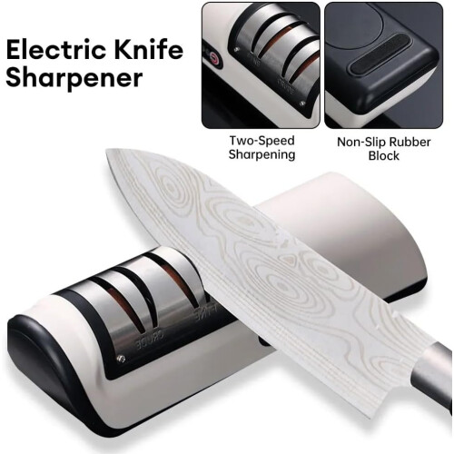 USB Rechargeable Electric Knife Sharpener Automatic Adjustable Quick Sharpening Kitchen Tool For Knives And Scissors 2