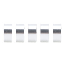 5 pezzi Spacers in alluminio per manubrio bicicletta, 15 mm, argento, per forcelle da 28,6 mm