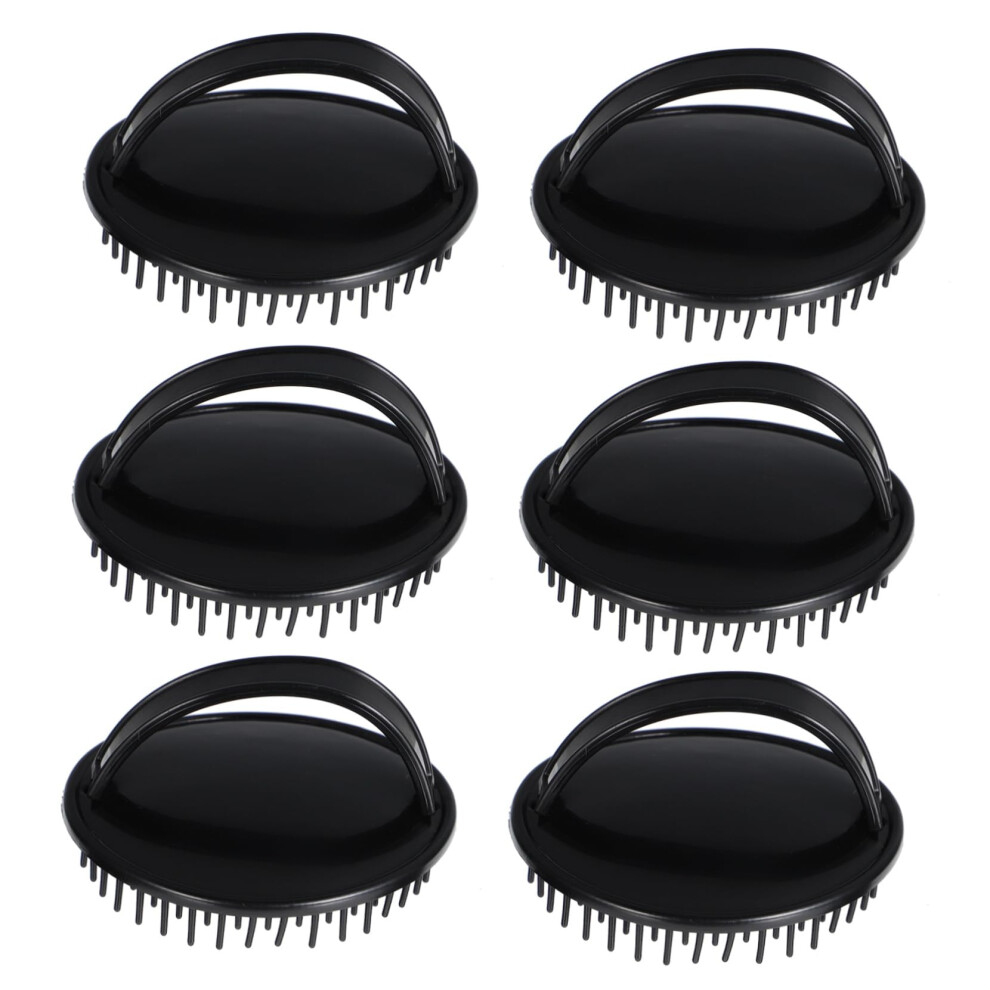 6pcs Scalp Massage Brush with Ergonomic Palm Grip for Deep Cleaning Dandruff and Itchy Scalp