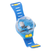 Blue USB Charging Mini RC Car Watch with Adjustable Strap for Kids