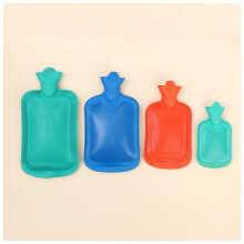 Hot Water Bottle PVC Silicone Rubber Solid Color Green S Long Hand Warmer Bag