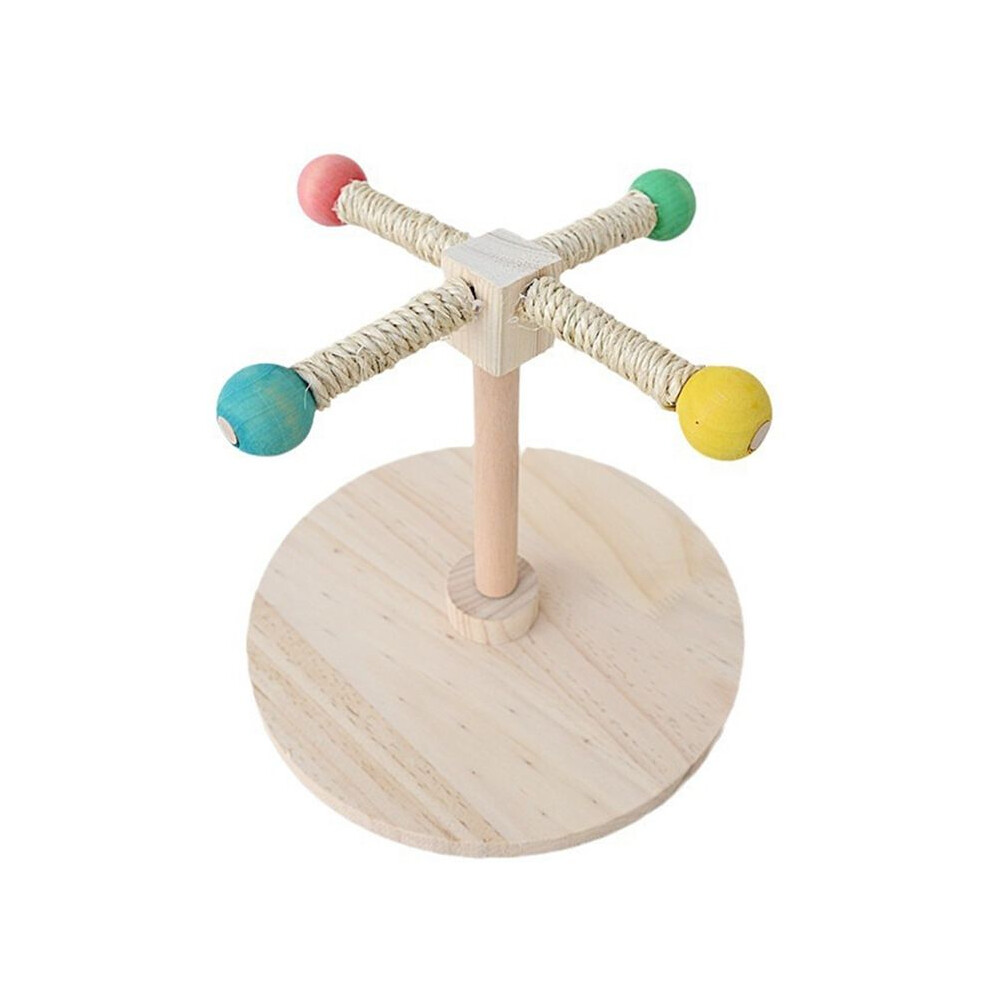 Bird Supplies Band Bearing Rotation Station Sword -Ramp Station Stick Rotary Rotation Wooden Horses Toys 6033185891952