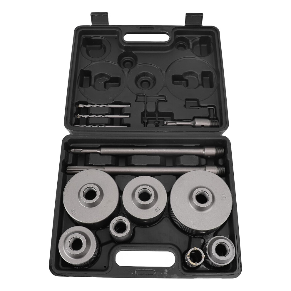 Concrete Hole Saw Kit Tungsten Steel Drill Bit Set For Hvac Installations And Plumbing Professionals 9347817293241