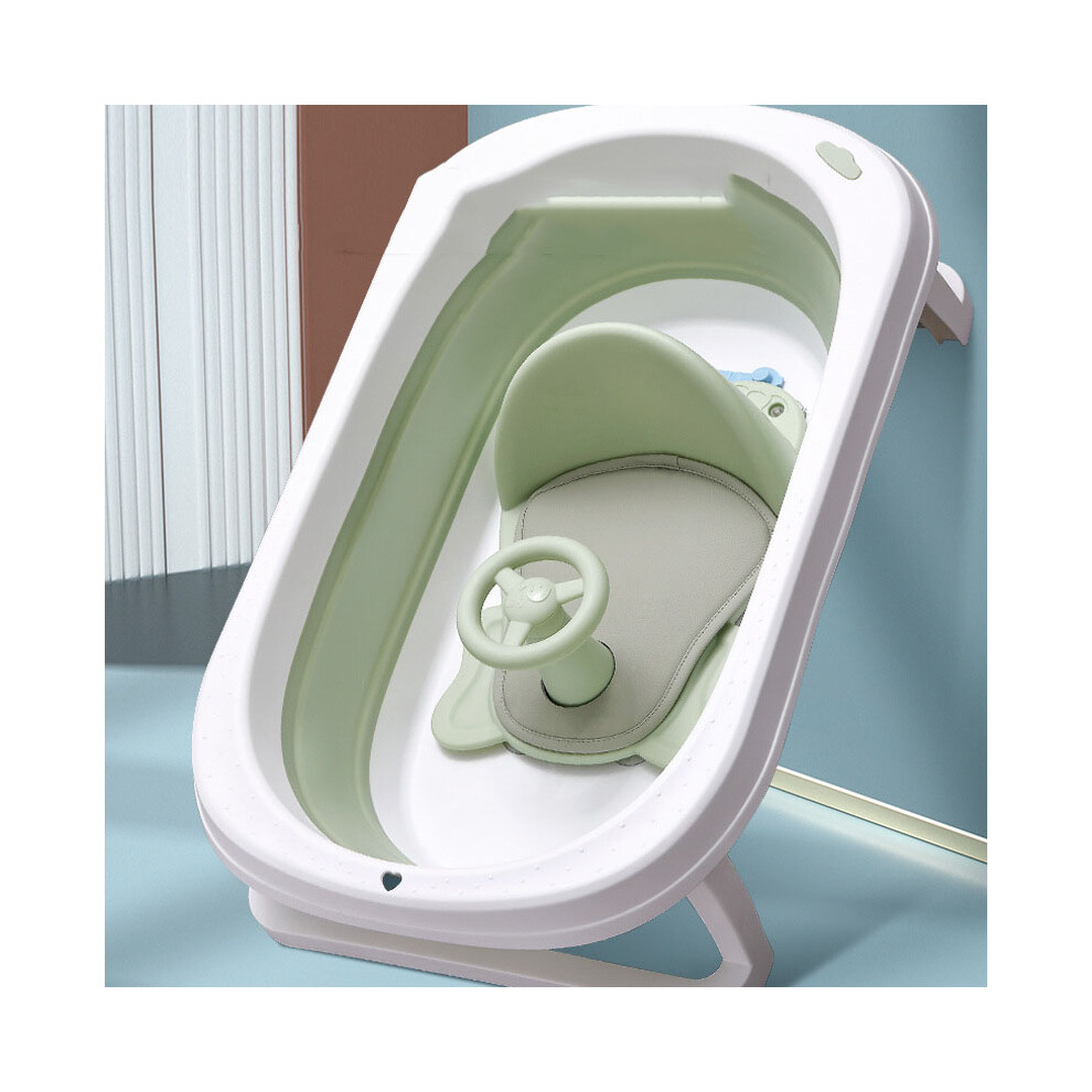 Baby Bath Seat, Triangular Structure, Round Corners, Stable Bottom Green