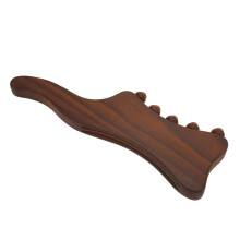 Holz Gua Sha Stick 5 Massagepunkte Buche natur