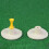 Golf Ball Tees 5Pack, Stable Hollow Training Stand Holder for Practice Driving Range Mats, White 2