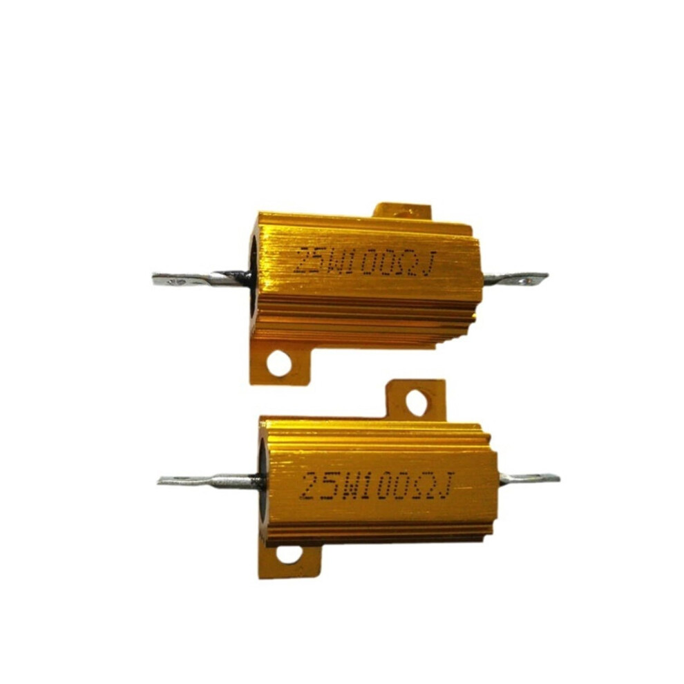 1Pcs 25W 20 Ohm Aluminum Housed Power Resistor Gold Shell Wirewound Power Durable 9189345398100