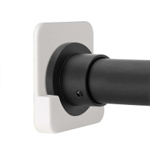 (As show, One size) Sunrain Adhesive Shower Curtain Rod Tension Holder | Shower Rod Mount Retainer compatible with-1085