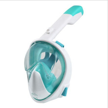 Scuba Diving Set Dry  Snorkel With AntiFog Film AntiLeak Impact Resistant Antifog Design (Green,S/M)