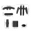 2x Helmet Inner Lining Kit - Black Foam Pads with Adhesive for E-Rides 7