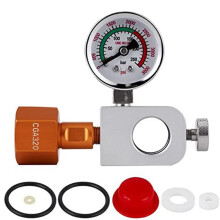 CO2 Refilling Adapter with 3500Psi Pressure Gauge, Soda Terra Co2 Refill Adapter for Filling Soda,Art Soda Cylinder