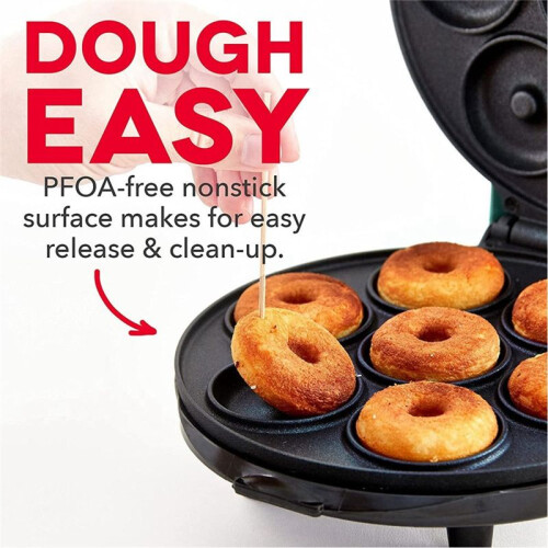 Electric Donut Maker Automatic Heating Egg Cake Bread Baking Machine 700W Kitchen Breakfast Makes 7 Donuts US Plug 1
