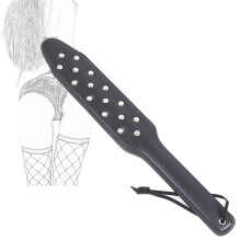 SM Paddle Whip Erotic Flogger Bondage Leather Spanking Paddle with Rivet