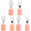 3Sets Kinder Esslernbesteck Kurzgriff Gabel Pink 2