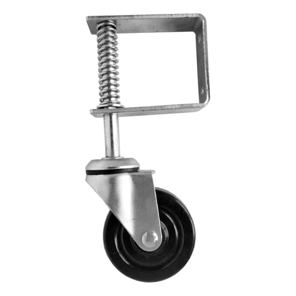 Heavy Duty Rubber Gate Wheel Caster With Spring Loaded Suspension For Wood And Metal Gates Adjustable Load Capacity 9426802674293