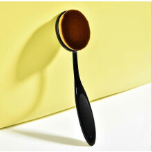 (As show, One size) Sunrain Oval Large Makeup Brushes Fast Application Liquid Cream Powder Foundation (Black 2)