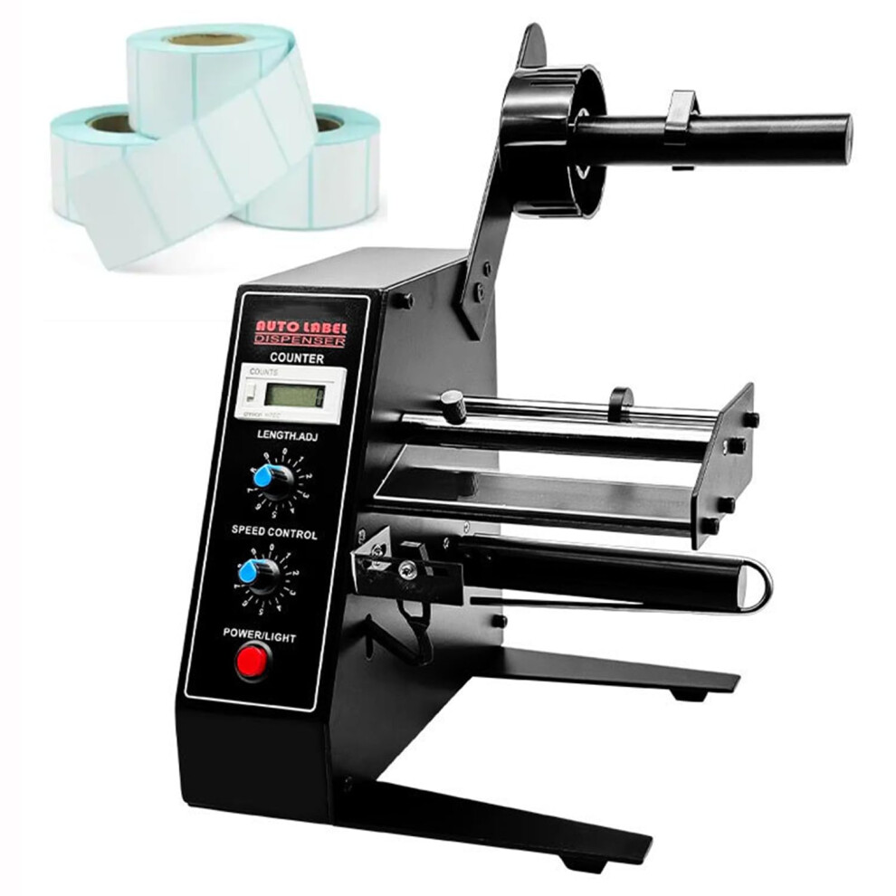 Automatic Label Dispenser With Adjustable Speed For Barcode And Safety Labels, Counts Up To 9999999 9099447353764