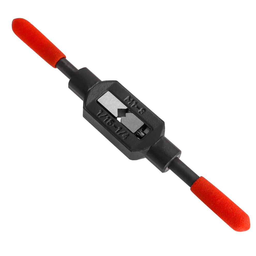 Adjustable Tap Wrench With Plastic Dipped Handle For M1m8 Thread Taps (1/16'1/4') Reamer Hand Tool 9426802674583
