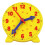 (As show, One size) Sunrain CM Wealth Learning Clock compatible with Kids, Student Learning Clocks Teaching Time 12/24 1
