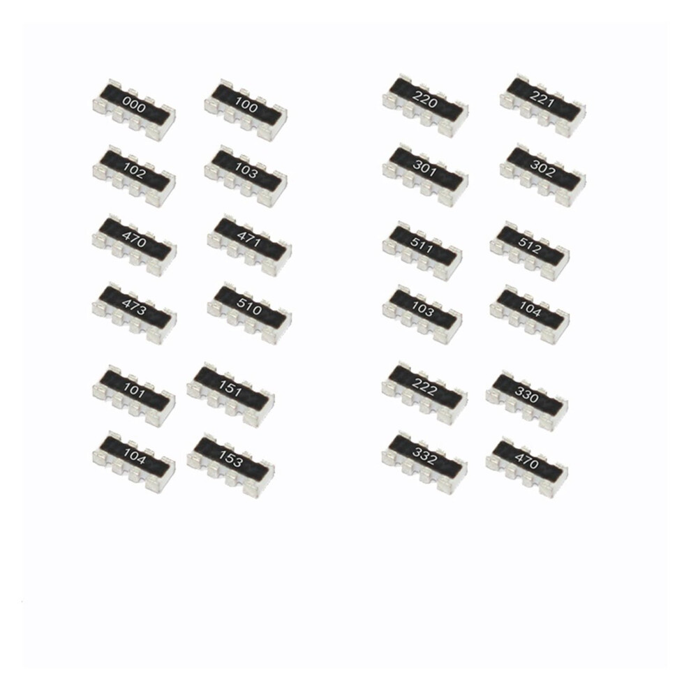 Smd Network Resistor Array 0603 Package Multivalue 5R6 Ohm 56 Ohm 560 Ohm 5.6K Ohm 56K Ohm 560K Ohm 561 562 563 564 100 Pcs 9199774533430