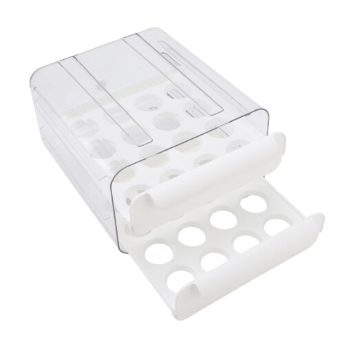 Stackable Egg Holder, Multi-Function Food Container, Transparent Design for Easy Viewing and Egg Freshness System 2