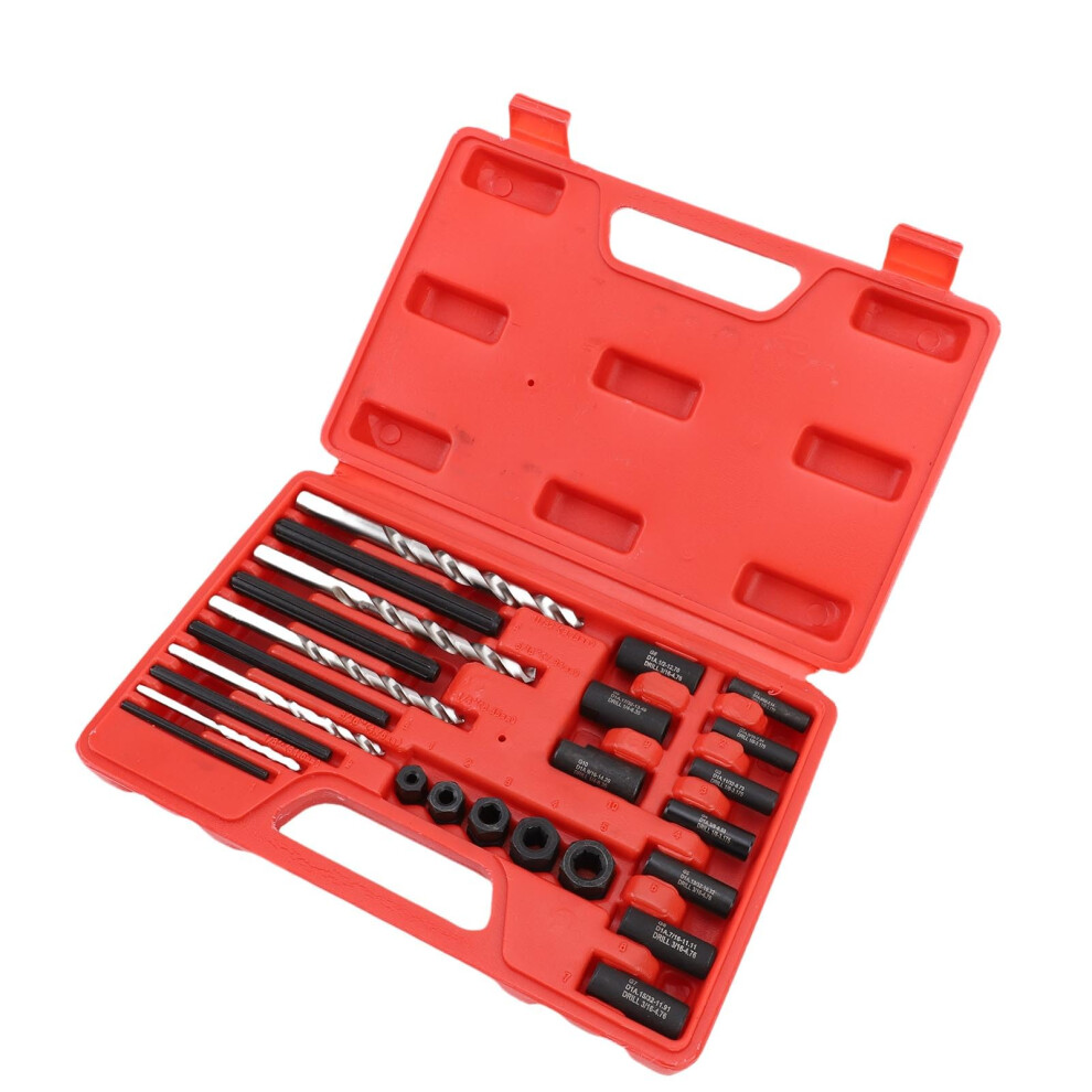 Screw Extractor Set, 25Piece Broken Bolt Remover Kit With Storage Case For Maintenance 9382693002822
