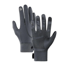 Climbing Gloves 1Pair Winter Climbing Gloves Waterproof Plush Velvet Gloves For Fishing Hiking Winter Gloves L Grey