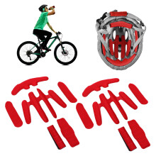 Universal Red Helmet Pads with Hook and Loop for Comfortable Riding
