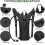 Hydration Backpack with 3L Water Bladder, Detachable Pack for Hiking Cycling Running 4