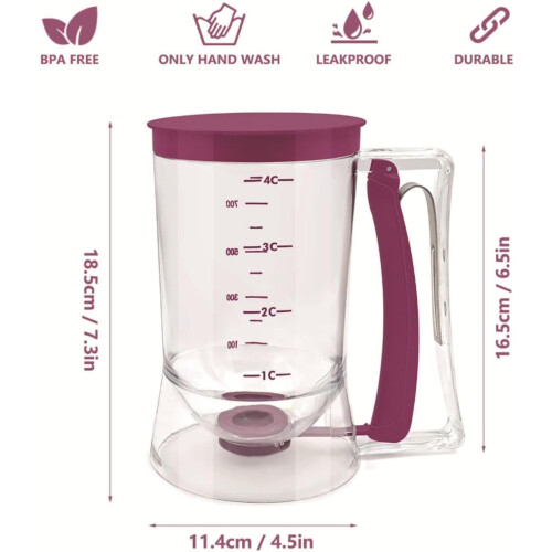 Precision Dough Dispenser with Measuring Label for Waffles, Pancakes 2