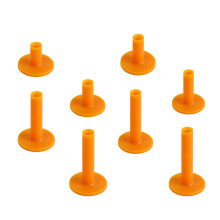 Golf Practice Driving Range Tees 8Pcs Indoor Outdoor Rubber Holder Hitting Mat And Training Rubber Stable Ball Yellow