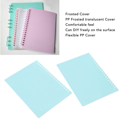 Loose Leaf Binding Cover A5 Light Green Plastic 20 Sheets 20 Holes Presentation 2