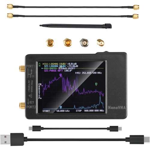 2.8 Inch Vector Network Analyzer 50 KHz To 900 MHz Antenna VNA For RF Testing 1