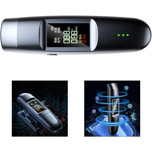 Compact Breathalyzer, PocketSized Portable Device With LED Indicators, UserFriendly Interface, Immediate BAC Readout 1