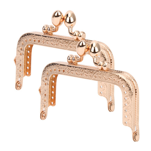 2 Stück 10,5/8,5 cm quadratisch hellgoldener 2